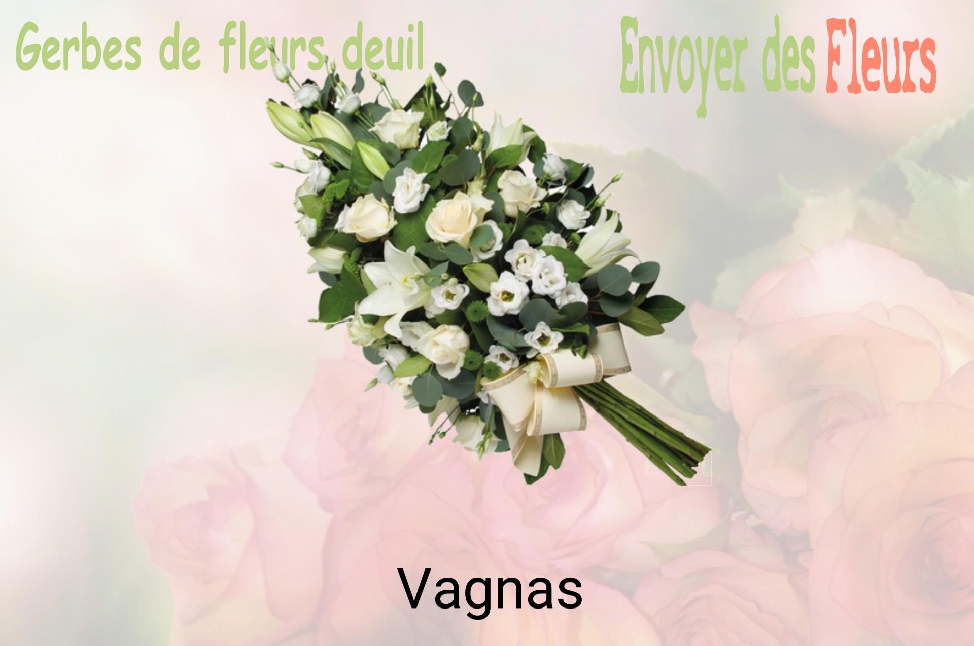 Gerbe de fleurs de deuil livrée à Vagnas